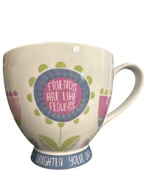 Friends Are Like Flowers Mug Portobello By Inspire Bone China 12 Oz Floral Desig